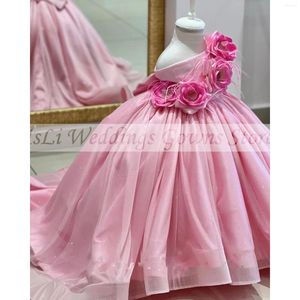 Vestidos de niña de flores rosas, vestido de princesa para bautizo, vestidos de fiesta de boda, vestido de cumpleaños hecho a medida