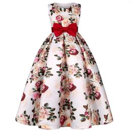 Meisjesjurken plus size pricess meisjes bloemjurk kinderen kinderen lange bloemen trouwfeest prinses kerstkleding prinses kerstkleding