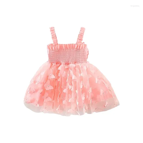 Robes de fille princesse bébé Tutu robe sans manches papillon Tulle dentelle pographie tenues d'été