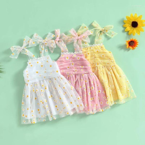 Fille robes princesse floral maille enfants slin