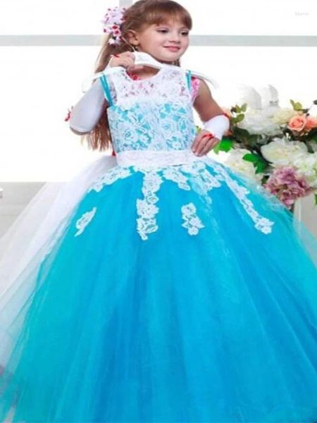 Vestidos de niña vestido hinchado con tren de barrido lindo bebé tutu tul flor alto bajo princesa fiesta de cumpleaños