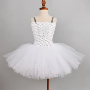 Meisje Jurken Pure Witte Pluizige Tutu Jurk Voor Meisjes Tandenfee Kostuum Baby Verjaardagsfeestje Tule Kids Halloween 0-12Y