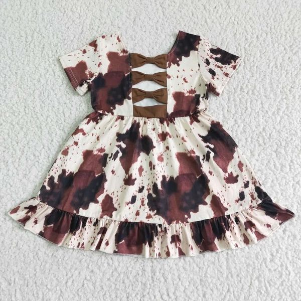 Robes de fille RTS Boutique d'été, robe florale pour bébé, vêtements tourbillonnants imprimés de fruits pour enfants