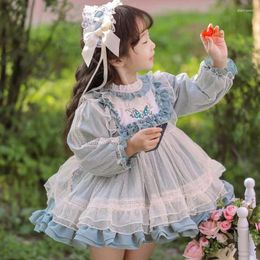 Robes de fille espagnole Vintage palais Royal, robe de princesse Kawaii Lolita, vêtements de soirée élégants en Tulle et dentelle pour enfants de 2 à 12 ans