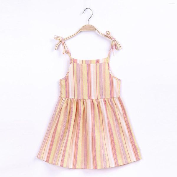 Robes de fille Stripe Girls Princess Infant Slip Beach Dress Baby DressSkirt sans manches