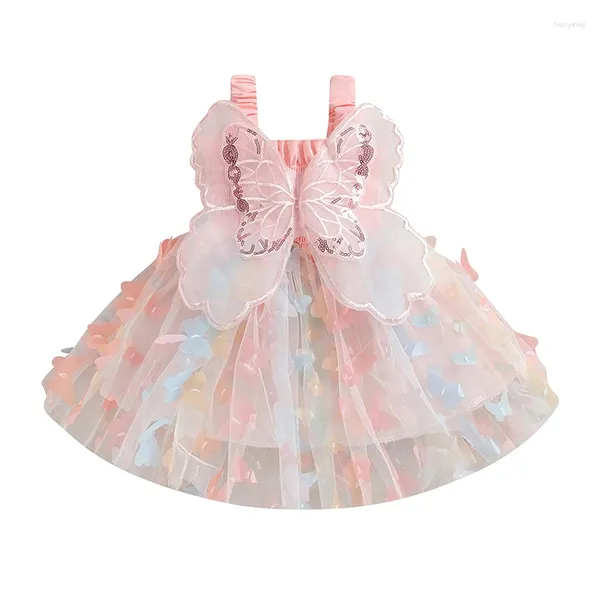 Robes d'été pour filles, robe papillon pour bébé, fête d'anniversaire, douce, jolie soirée de Ballet, mariage, fleur, princesse