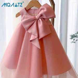 Robes de fille Summer Baby Girls Party Princess Robe pour Big Bow Toddler Robe d'anniversaire Fleur Fleur Kids Vêtements de mariage Vestidos