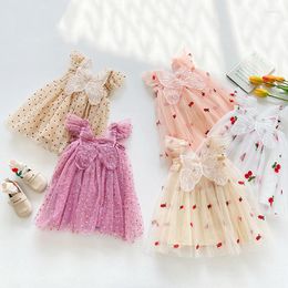 Vestiti da ragazza Le neonate nate estive vestono l'ala di farfalla sveglia per i vestiti del tutu di tulle del bambino della festa di compleanno di 1-5 anni