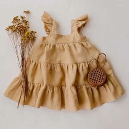 Meisje Jurken Zomer Katoen Zoete Ruches Kant Dresss Voor Baby Meisjes Prinses Tutu Kids Jurk Baby Kostuums Kinderkleding