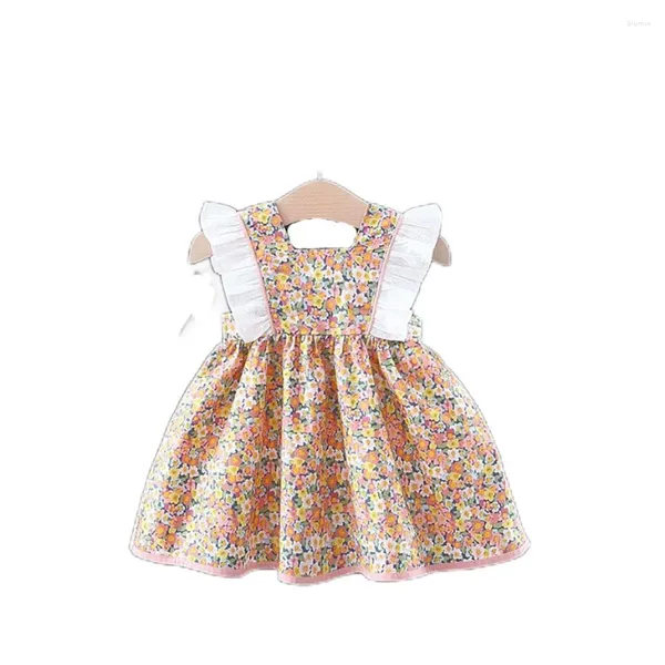 Vestidos de niña Vestido de verano para niñas Patrón floral Fiesta Estilo casual Ropa para niños pequeños