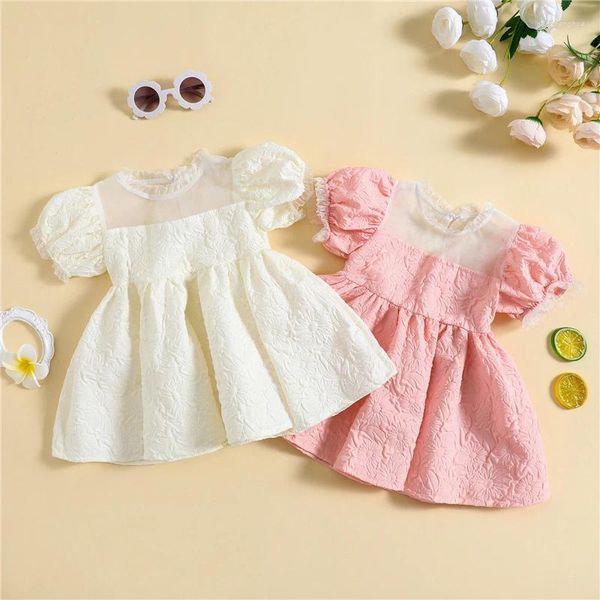 Vestidos de niña, vestido dulce para niños, fiesta de cumpleaños para niños pequeños, bautizo, ropa para niñas, ropa de princesa de verano