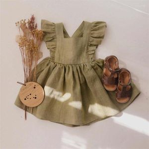 Fille robes doux volants dentelle enfants pour filles vêtements enfant en bas âge gilet robe Style bohème plage enfants vacances Clo