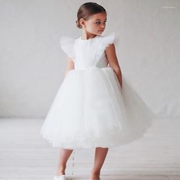 Meisje Jurken Tienermeisjes Jurk Kinderkleding Feest Elegante Prinses Lange Tule Baby Kinderen Kant Huwelijksceremonie