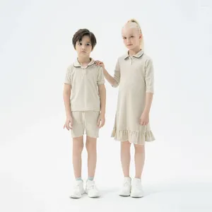 Robes en tissu éponge pour filles, vêtements pour filles et garçons, ensemble de robe pour enfants, chemise, barboteuse pour bébé, 2024