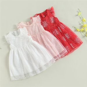 Meisje jurken peuter babymeisjes prinses jurk zomer geboren kleding schattige mouw vlindervleugels a-line voor vakantiefeest