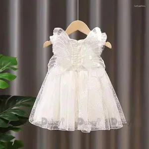 Robe de fille en bas âge pour bébé fille blanche robe de vol pour enfants