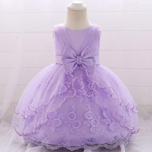 Robes de fille enfant en bas âge bébé vêtements faits à la main robe pour né 1er anniversaire enfants princesse fête de mariage bal enfants