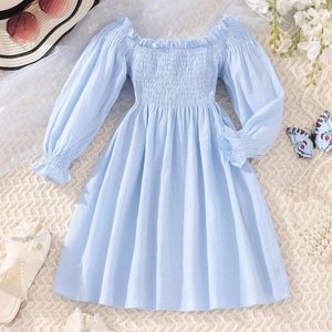 Robes de fille Toddler Girls Long Sleeve Solid Princess Dress Dance Party Clothes