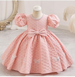 Fille robes enfant en bas âge infantile robe d'été pour la journée des enfants maternelle Performance avec maille moelleux jupe fleur