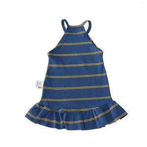 Robes de fille Toddler Kids Baby Girls Daisy Slip Dress Stripe Beach Clothes