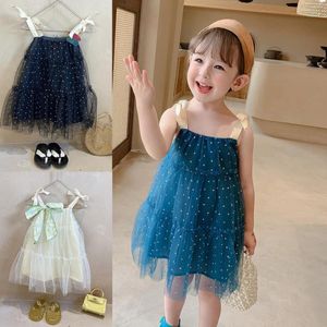 Robes de fille Toddler Kids Baby Girls Wave Point Slip Dress Vêtements de plage