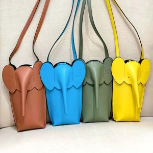 Sacs de téléphone de fille d'éléphant de concepteur en cuir véritable sacs à bandoulière de luxe fourre-tout de mode mini sacs à bandoulière 7A qualité femmes hommes sac à main d'embrayage sac à bandoulière haut de gamme