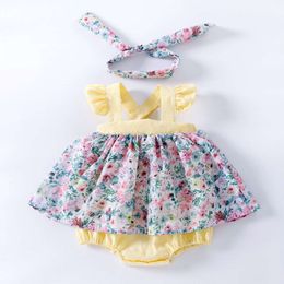 Vestido de bebé Hanyi Hanyi, Falta de pedo de Flow Back Flow Back Flow, accesorios de cabello, Set de 2 piezas, Vestido de princesa Baby, moderno