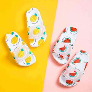 Meisje kinderen zomer strand sandalen flip-flops slippers, thuis kinderen schoenen fruit aardbei ananas perzik kinderen baby flip flops 211119