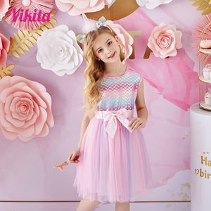 Vestido de sirena de niña Tutu para niños pequeños con fiestas de cumpleaños de la proa Princesa Vestido de verano