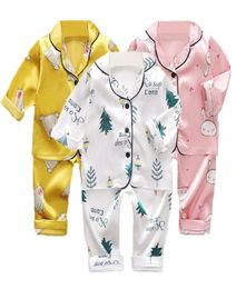 Fille Pyjama Ensembles Bébé Garçon Vêtements Toddle Licorne Pijama Enfants Vêtements Bebe Long Top Pantalon Vêtements De Nuit Enfants 039s Pyjamas Nightgo3781786