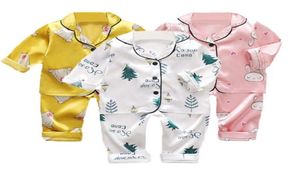 Fille Pyjama Ensembles Bébé Garçon Vêtements Toddle Licorne Pijama Enfants Vêtements Bebe Long Top Pantalon Vêtements De Nuit Enfants 039s Pyjamas Nightgo7693768