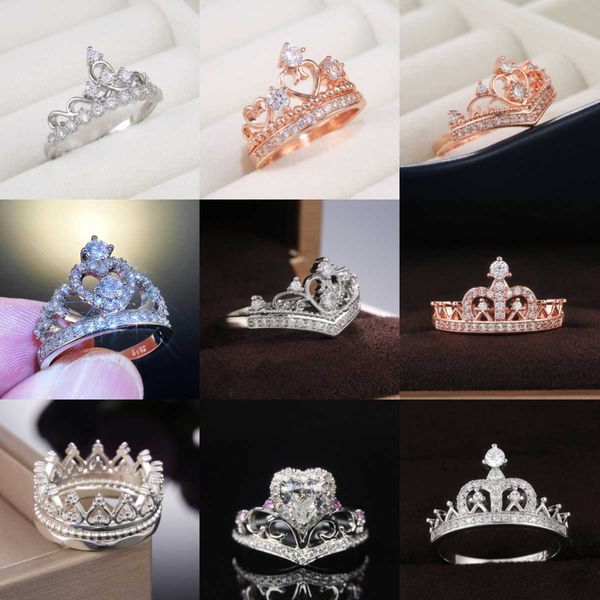 Chica princesa corona banda anillo Caoshirons cóctel banda venta al por mayor joyería de alta calidad Z0327