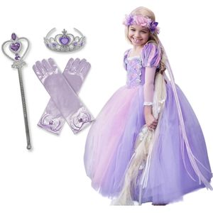 Meisje Prinses Jurk 4 6 8 9 10 Jaar Party Fancy Prom Gown Verjaardag Outfit Baby Meisje Kleding Kinderen Halloween kostuum voor Kinderen 240109
