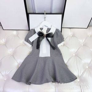 Girl's Casual Children's Spring Summer Style Korte mouw Kleine geurige bowknot temperamentjurk schattig prinses