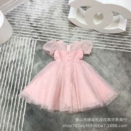 Girl's Casual Girls Palace Style Princess Dress Pink Soft Hilo suave Elegante Generoso Fluffy Piano Performance