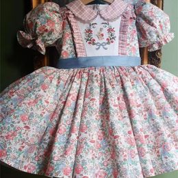 Robes pour filles 0-12 ans bébé fille été floral lapin broderie turque vintage Lolita princesse robe de bal robe pour anniversaire vacances décontracté Eid 230615