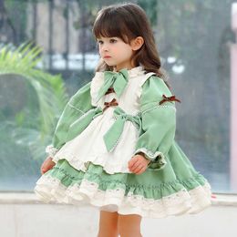 Robes pour filles 2-7T fête des enfants Elagant filles à manches longues cour espagnole à volants Style robe Lolita G220523