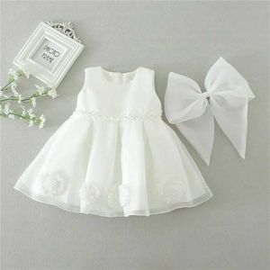 Meisjesjurken 2020 zomer babymeisjes jurk pasgeboren baby witte kanten prinses jurken voor baby mouwloos verjaardagskostuum baby feestjurk2405