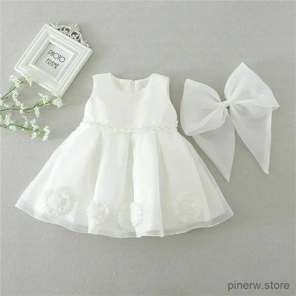 Vestidos de niña 2020 vestido de verano para niñas, vestidos de princesa de encaje blanco para bebés recién nacidos, disfraz de cumpleaños sin mangas, vestido de fiesta infantil