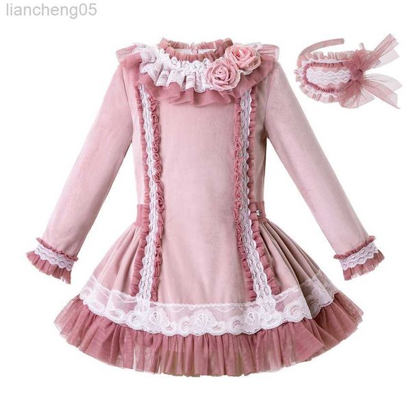 Vestidos de niña 2022 nuevo chico de Navidad rosa boda noche cumpleaños fiesta vestido para madre bebé niña a juego vienen niños infantil W0314