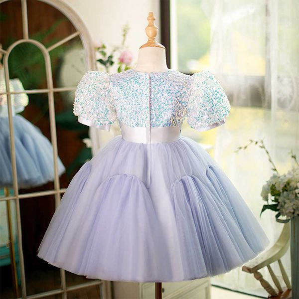 Robes de fille 2023 Robe de soirée princesse pour bébé filles enfants fille paillettes patchwork tulle robes de bal infantile carnaval anniversaire robes formelles