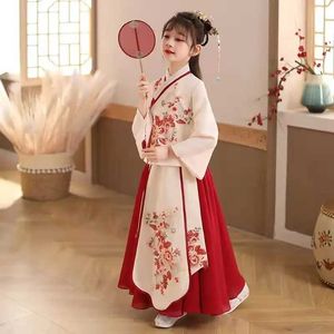 Robes de fille 3-10-12T et robe de Noël pour enfants coréens Kimono pour filles Chinois traditionnel vintage ethnique costume de danse ancienne