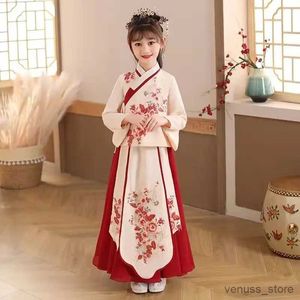 Vestidos de niña 3-10-12T Vestido de Navidad para niños japoneses y coreanos Kimono para niñas Traje de Danza Antigua étnica Vintage Tradicional Chino