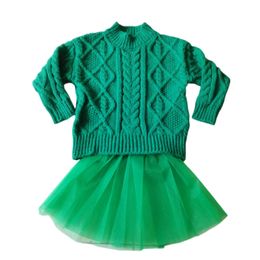 Robes de fille 3-15 ans Irlande St Patrick's Day Girl Pull Tutu Robe Printemps Vert Pull Princesse Costumes De Fête Vêtements Bébé Filles 231016