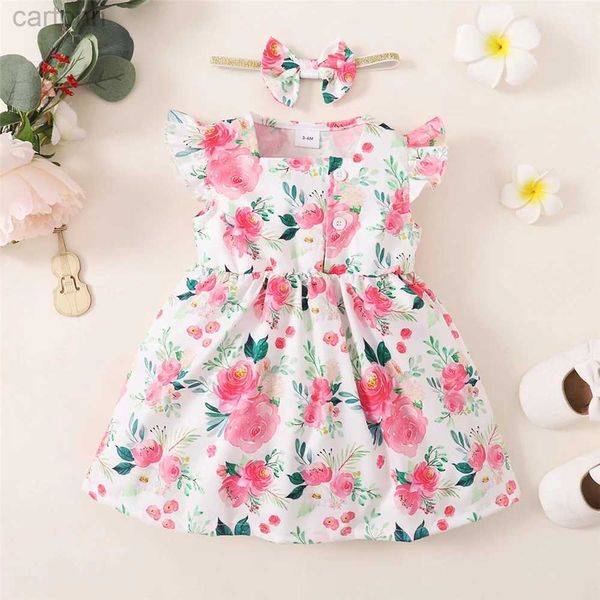 Robes de fille 3-24 mois bébé fille robe de fête en bas âge bébé fille d'été