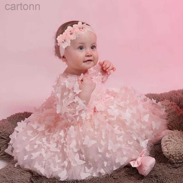 Robes de fille 3 6 12 18 24 36 mois robe nouveau-né fleur net mode fête petite princesse bébé robe cadeau de noël vêtements pour enfants 24323