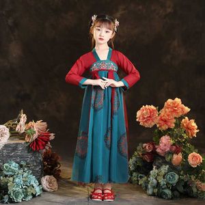 Robes de fille Anciennes filles orientales chinoises viennent enfants robe chinoise traditionnelle enfants fées performance porter robe R230824