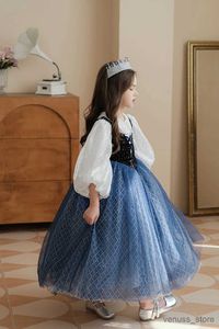 Robes de fille Anna Frozen Queen Dress Child's Children's Spring / Summer Halloween Role Role Formeal Occasion Fille d'anniversaire Robe princesse