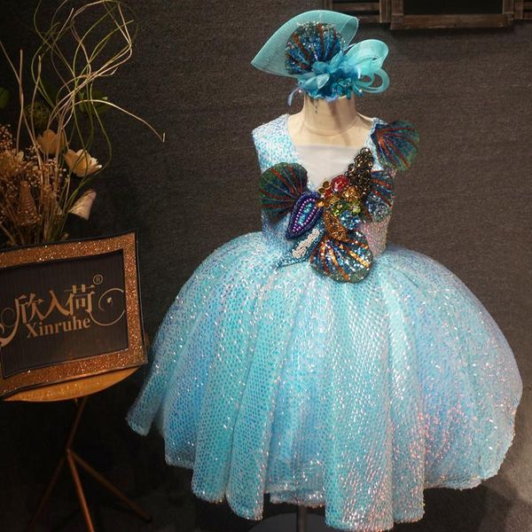 Robes de fille arrivée enfants pour filles fête robe de princesse enfant en bas âge robes d'anniversaire enfants Tutu images réelles fille