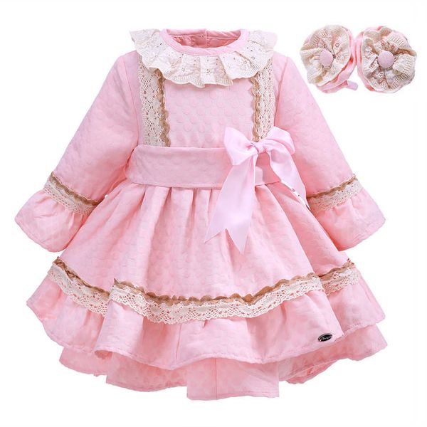 Vestidos de niña Otoño Lujo Casual Niños Niños Rosa Princesa Vestidos de novia para bebés jóvenes Disfraces Ropa 14 15 años P230327